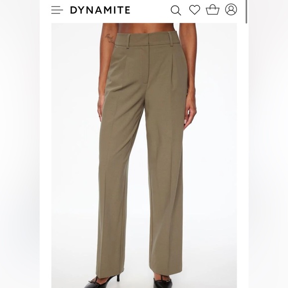 Dynamite - Sofia Pleated Straight Leg Pants - Picture 2 of 4